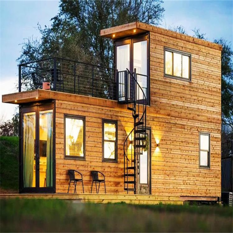 Escritório Móvel Container Sala de Reunião Grande Espaço Painel Sanduíche Edifício Modular Comercial para Sede da Empresa