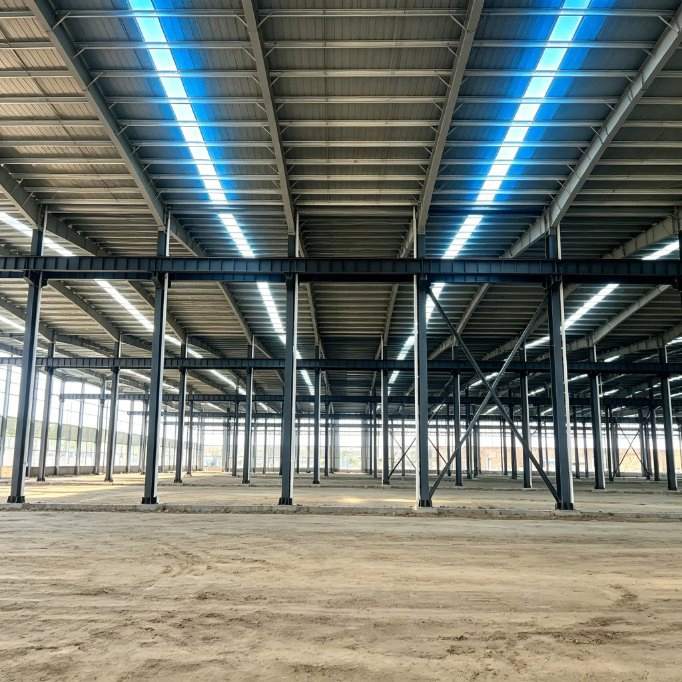 Estrutura de Aço Modular de Instalação Rápida para Projetos no Exterior e Armazenamento Industrial, Reduzindo o Tempo de Construção em Mais de 50% e Dependência de Mão de Obra