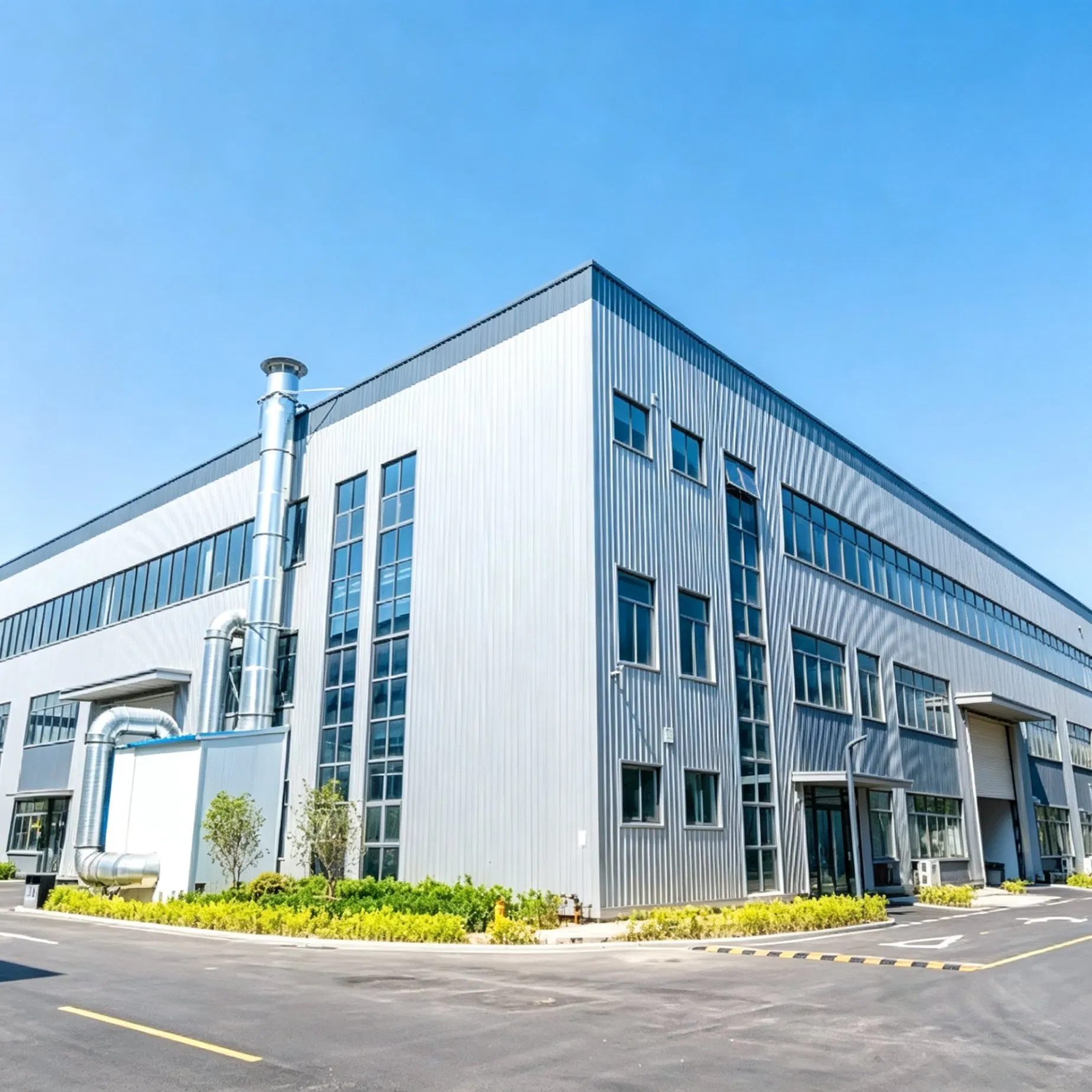 Estrutura de Aço Prefabricada Galvanizada Modular de Construção Rápida para Edifício Industrial e Armazém