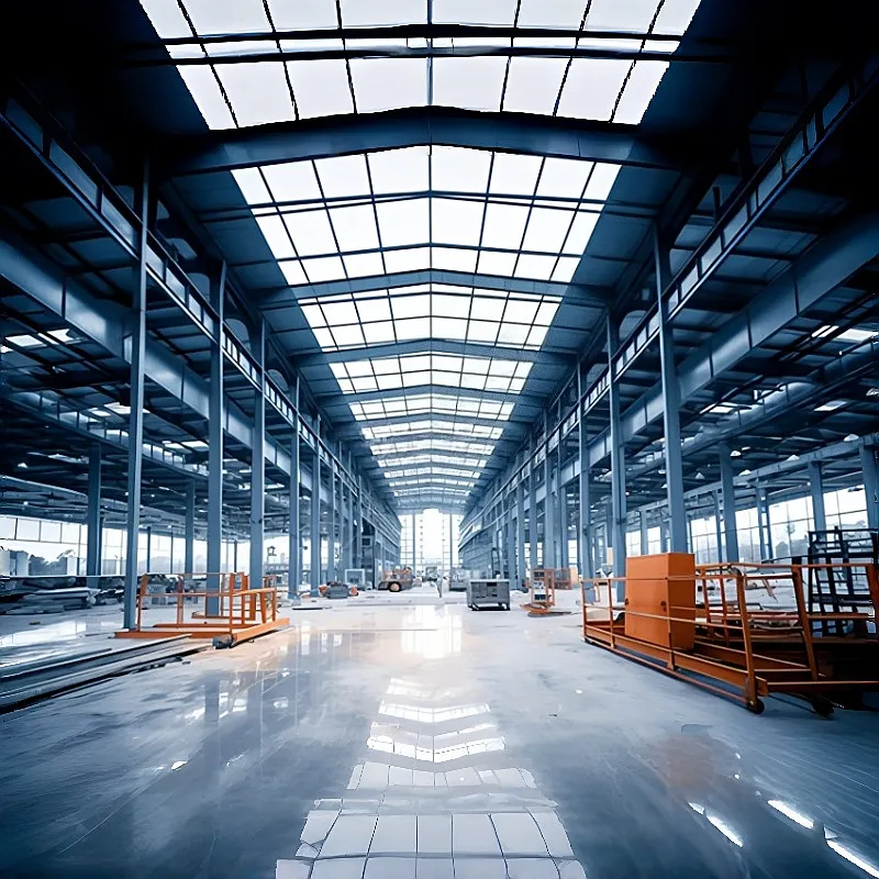 Estrutura de Aço Leve para Fábrica, Edifício Modular Pré-fabricado, Instalação Rápida, Custo Eficiente para Armazenagem Industrial