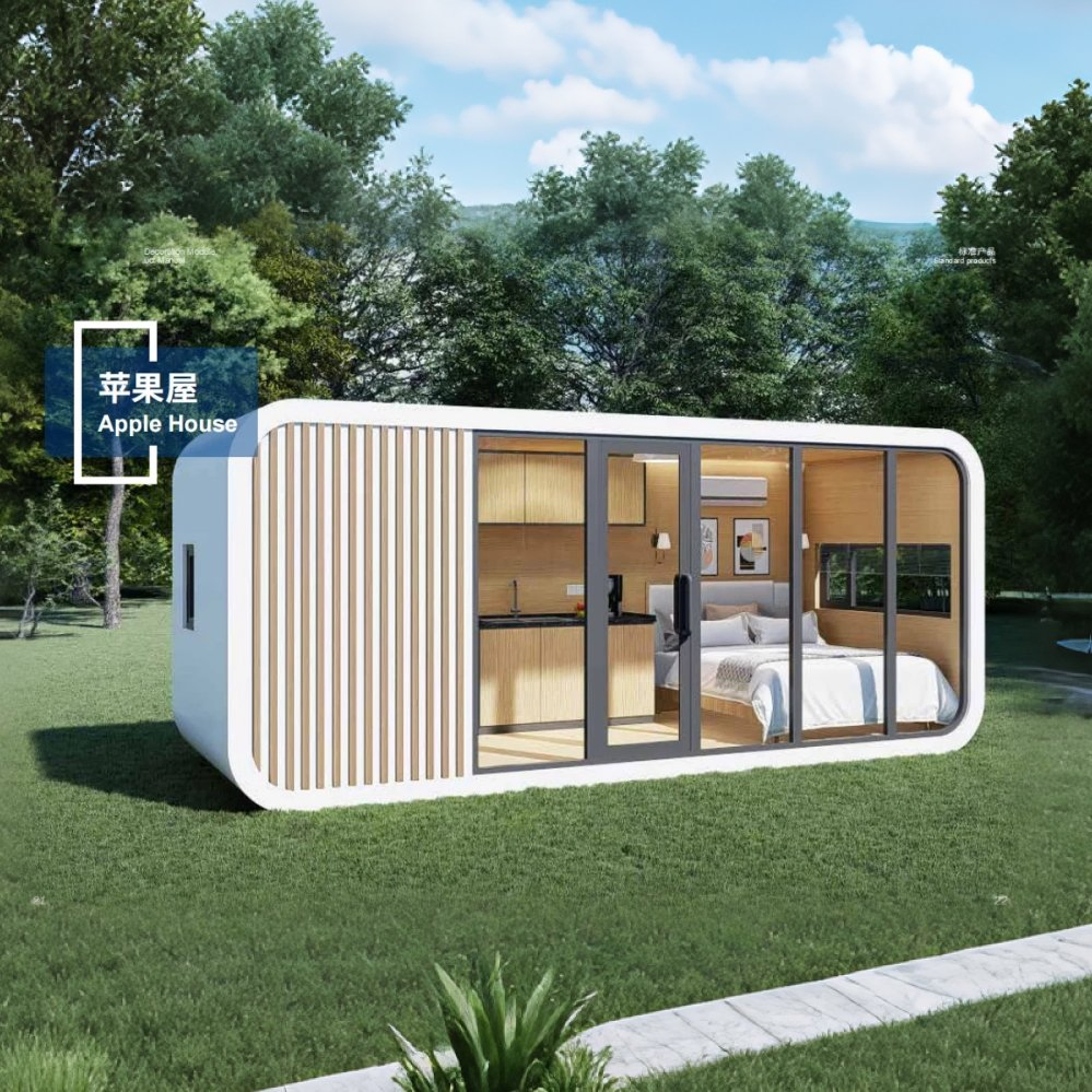 Novo Design Inteligente Casa Móvel Prefabricada Modular Cápsula da Apple