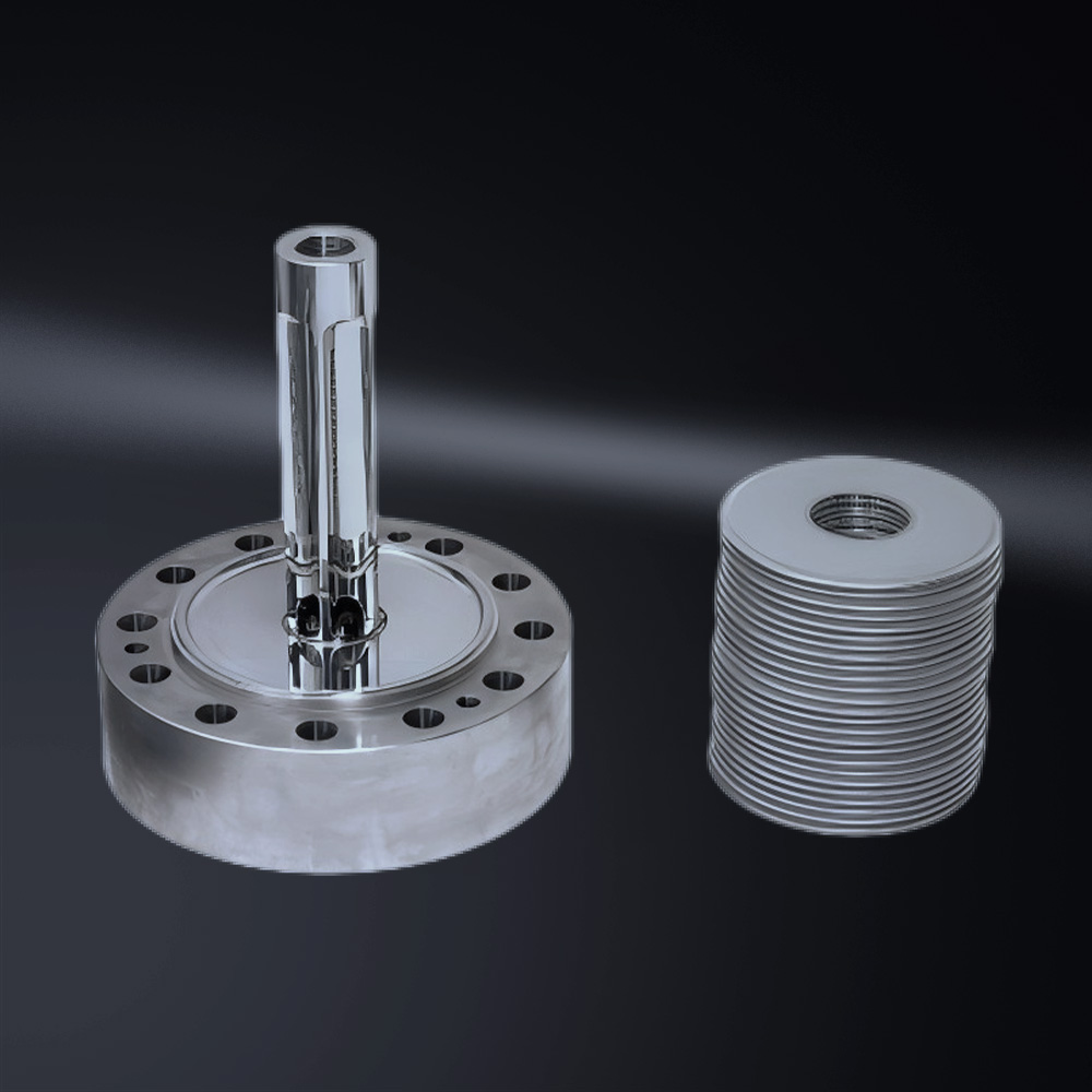 Sintered candle filter set for polymer filtration system