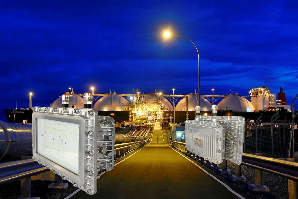 Lanterna de Spotlight à Prova de Explosão, 50W-1000W, LED, 90-305VAC, 5000K, 20deg, Iluminação para Barcos Marítimos