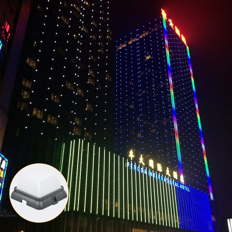 Lâmpada Pixel LED RGB Luzes de Ponto para Paisagismo Iluminação de Cena Luz Pixel Luminária de Contorno para Edifícios Iluminação Decorativa