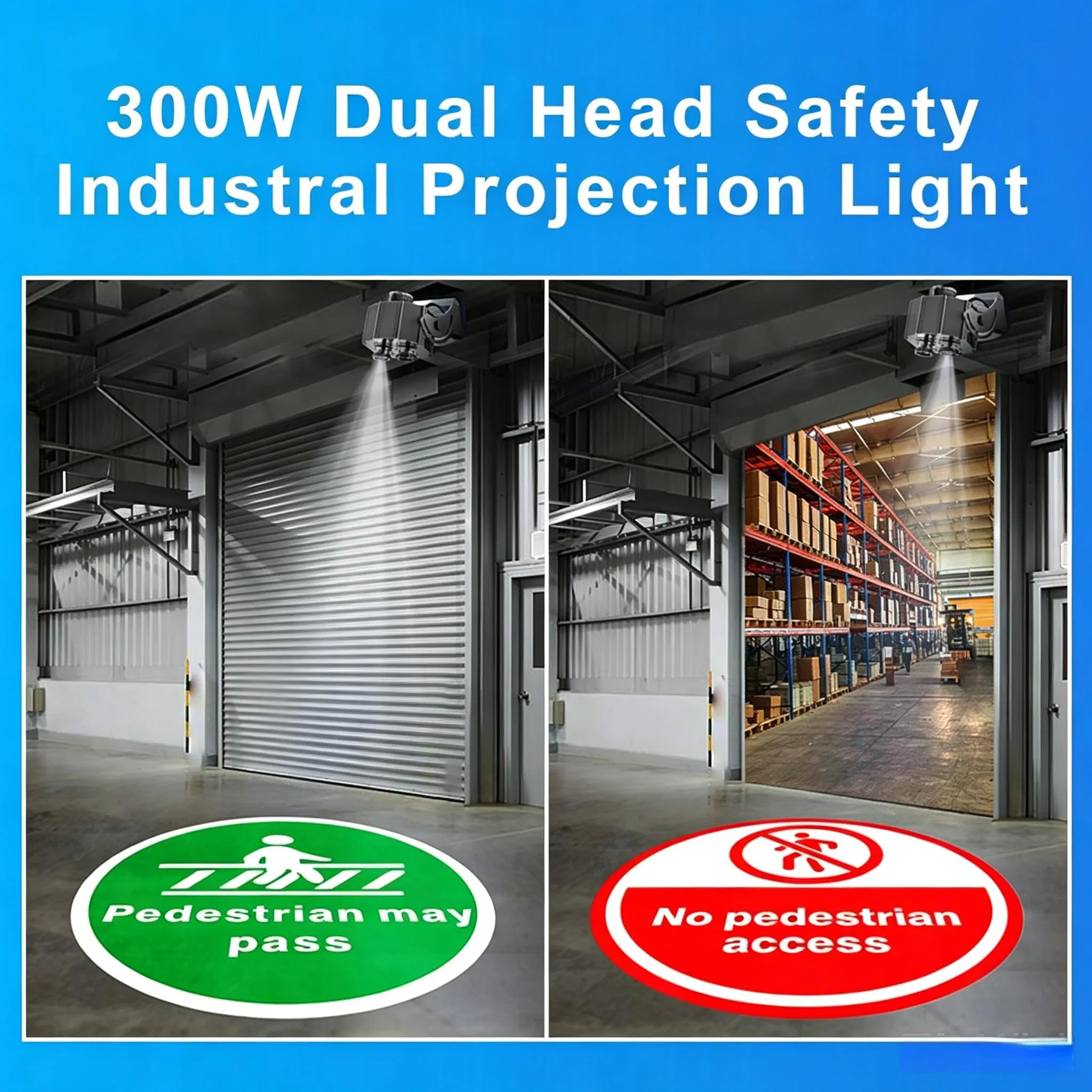 Luz projetora de dupla cabeça LED em material de alumínio para iluminação industrial