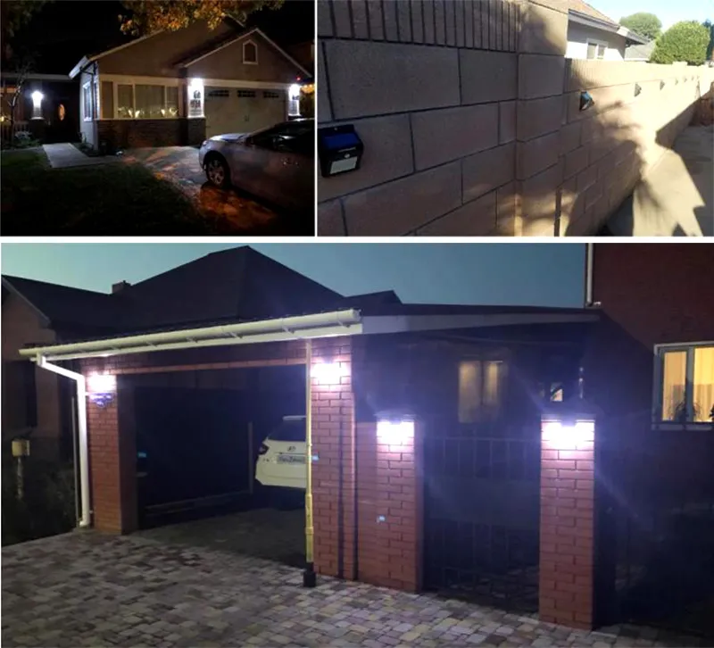 Sensor de Movimento PIR Lâmpada Solar para Jardim Iluminação de Paisagem Luz Solar LED