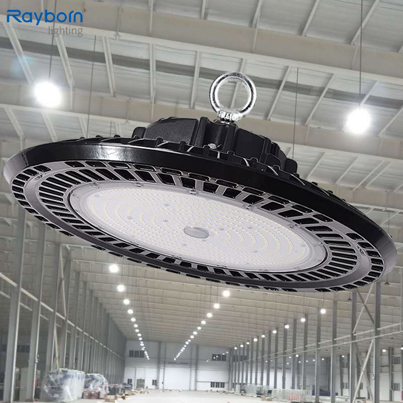 Iluminação de Teto Suspensa para Fábrica Industrial de Armazém, Luminárias de Baixa UFO 100W 150W 200W 240W 300W 500W Luz LED de Alta Baía para 5000K 5700K 6500K