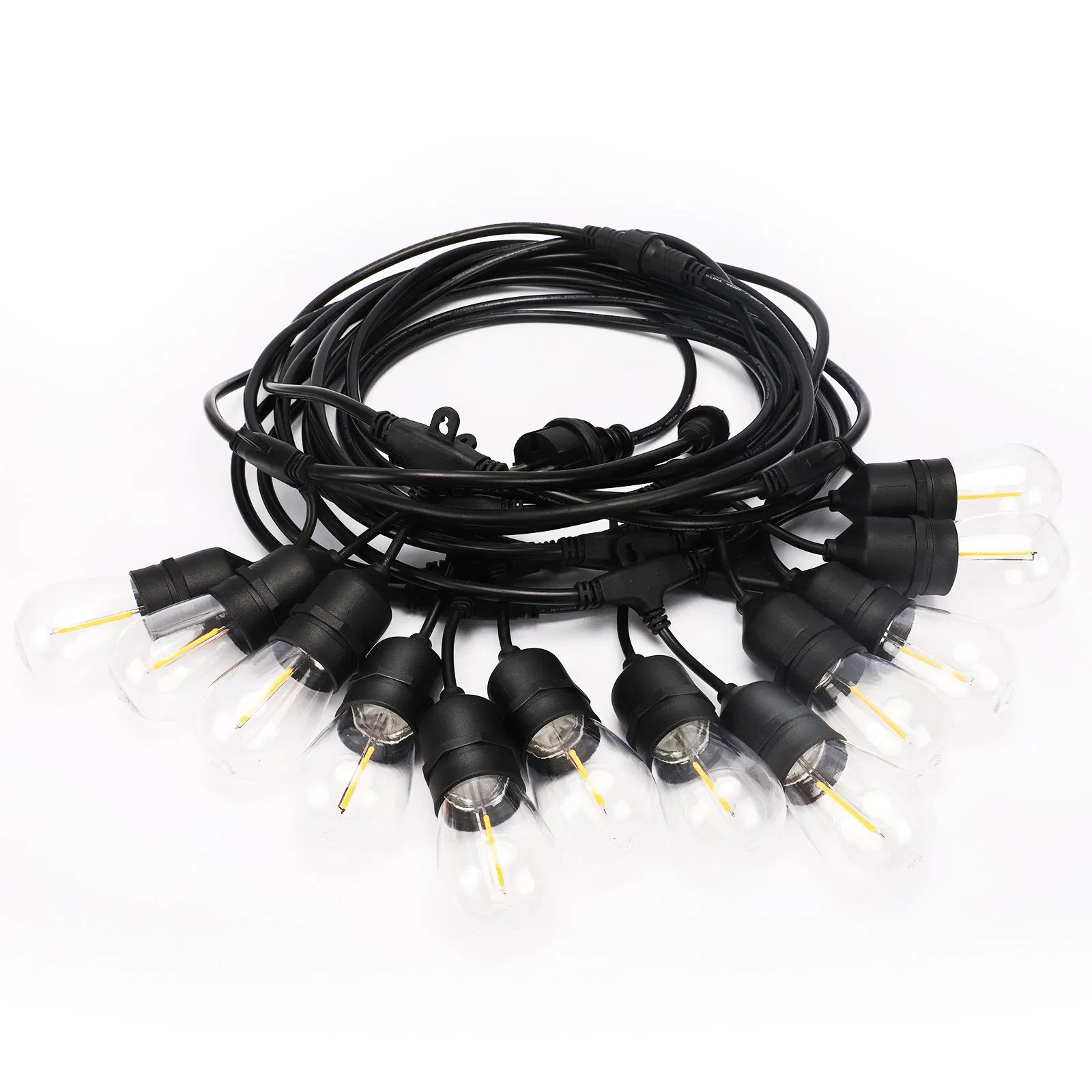 S14 Luzes de Decoração em Corda E27 Lâmpada de Filamento LED para Jardim ao Ar Livre, Paisagismo, Pátio, Casamento, Guirlanda, Iluminação de Camping, Luz LED