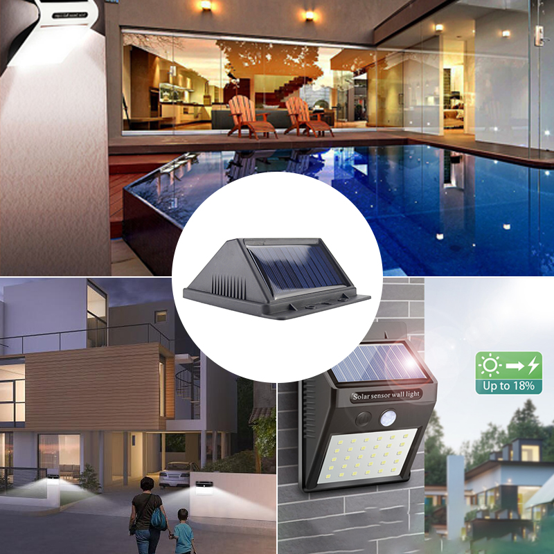 Sensor de Movimento PIR Lâmpada Solar para Jardim Iluminação de Paisagem Luz Solar LED