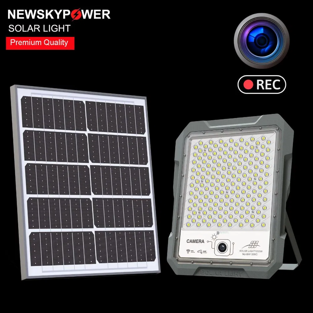 Capa de Alumínio IP65 Luzes de Inundação LED Solares à Prova d'Água para Exterior