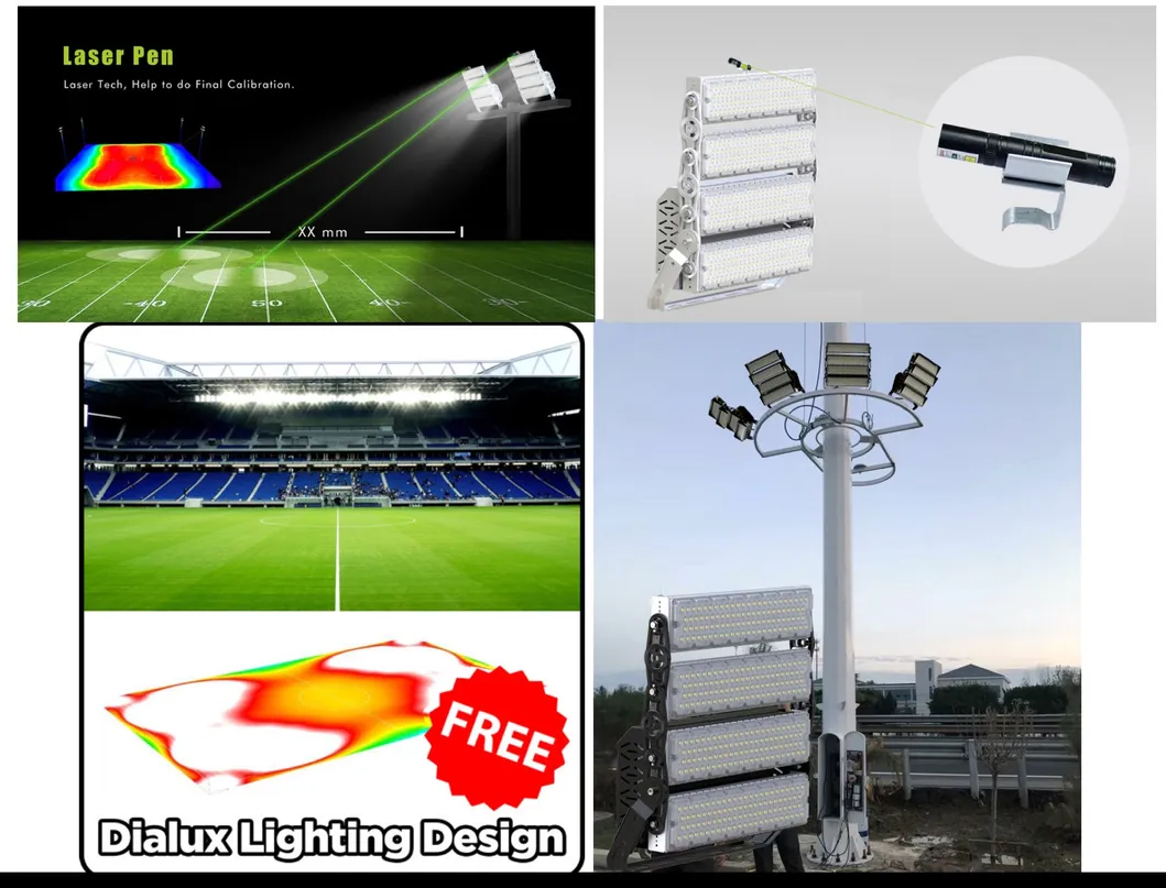 Simulação Dialux Iluminação de Estádio