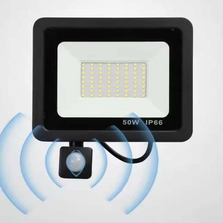 Luz de Parede de Segurança Externa IP66 À Prova d'Água AC 30W 50W 100W 150W 200W 300W Luz de Inundação LED com Sensor de Movimento
