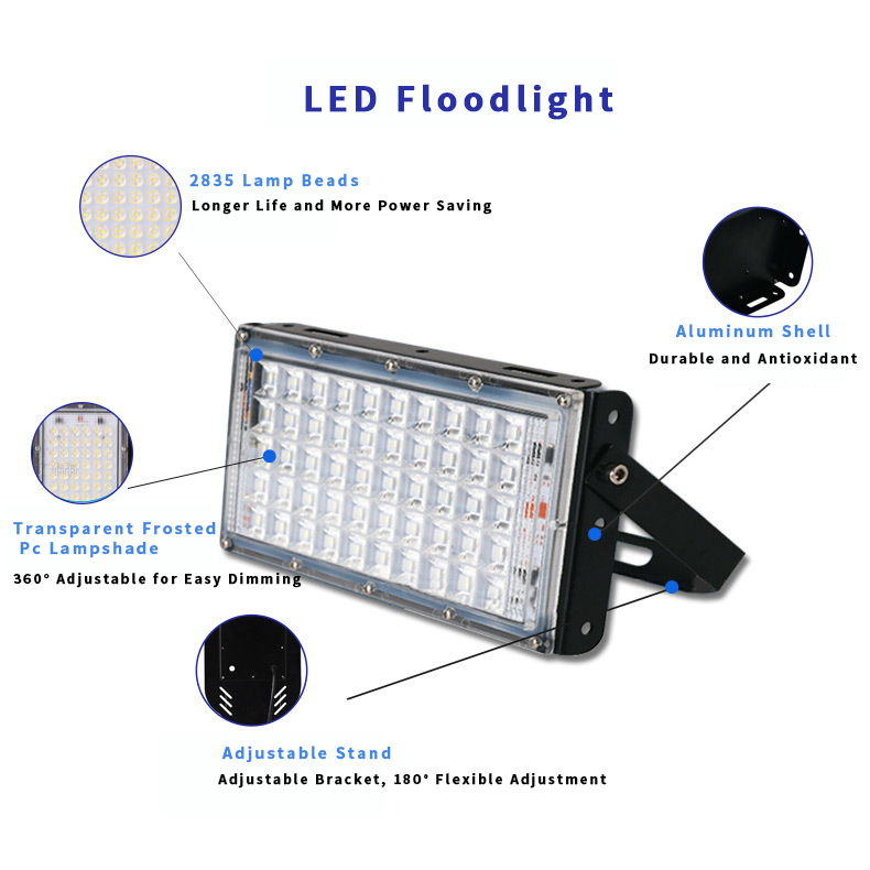 2025 LED RGB 100W Luz de Inundação LED RGB 50W 100W Luz Colorida Luzes de Inundação RGB