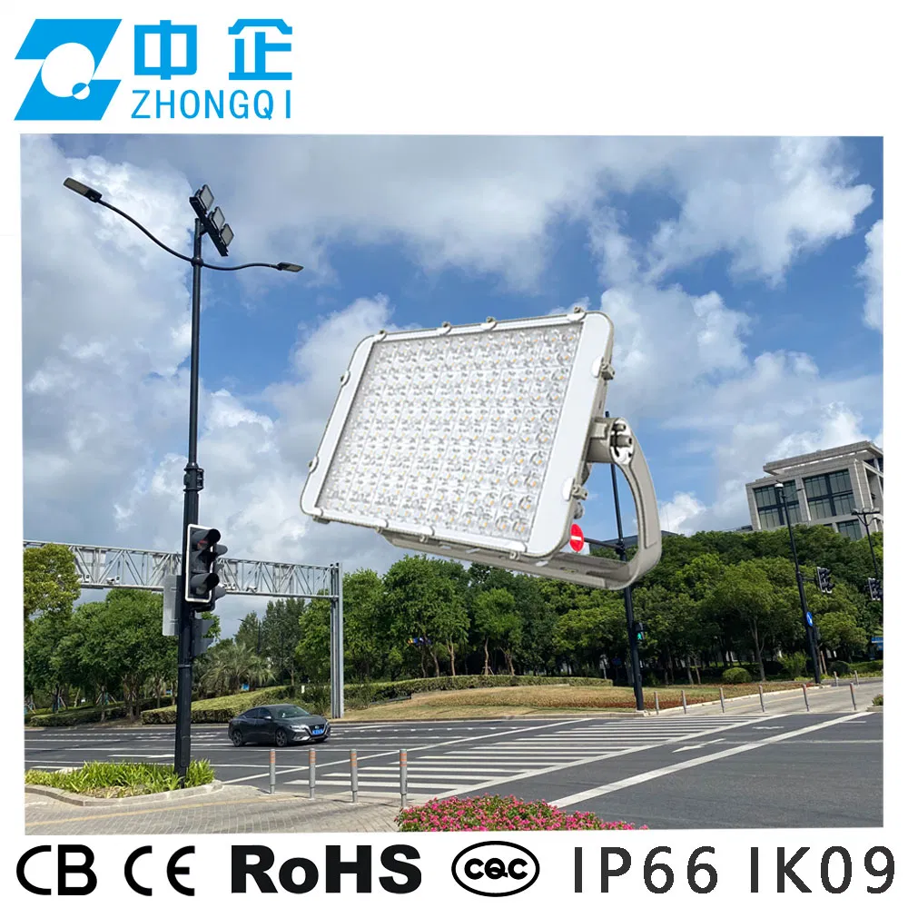 Luz LED de Alta Potência Luz Externa Iluminação de Estrada 400W 500W 600W Luz de Inundação LED OEM com Driver LED Inteligente Sensor de Movimento Alumínio Fundido CE RoHS