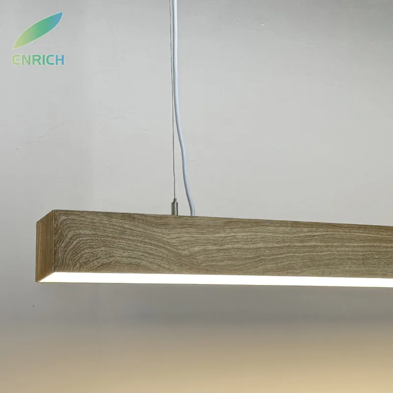 Acabamento em Madeira Arquitetônica Perfil de Alumínio Iluminação Linear LED Branco Ajustável RGBW Dali Casambi