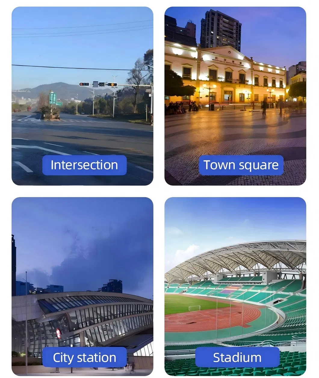 Opções de Iluminação de Alto Mastro