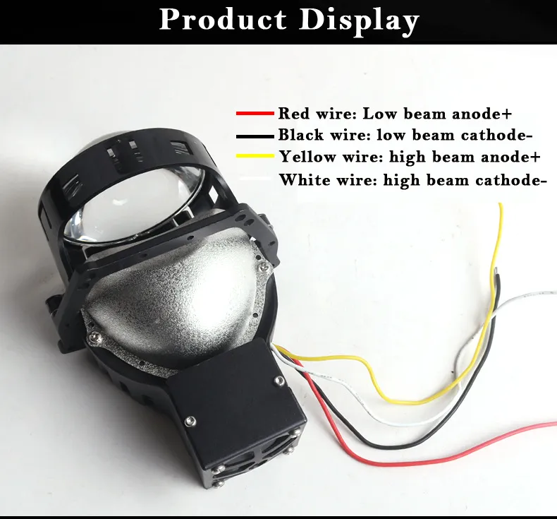Farol Projetor LED Hi/Lo 3inch Universal 45W para Motocicleta