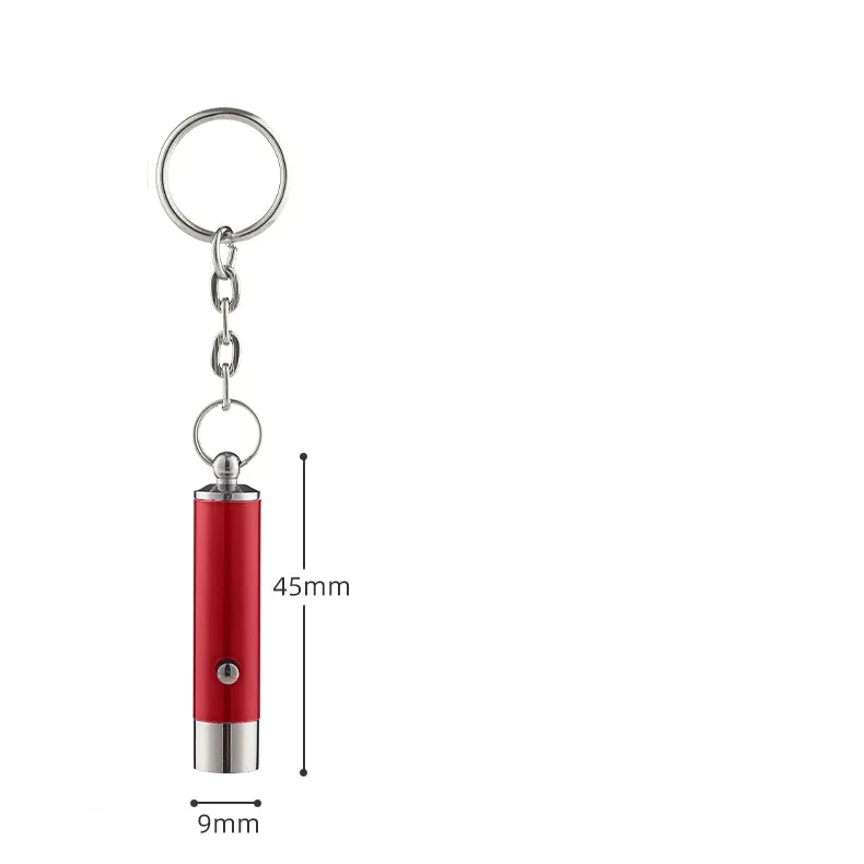Lanterna Mini LED Personalizada com Projetor UV e Chaveiro para Promoções Feita de Liga