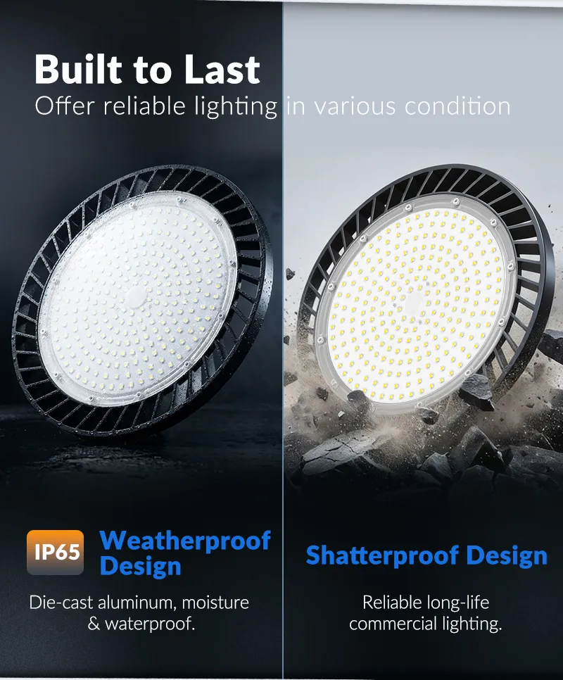 Luz LED Alta Baía Especificações