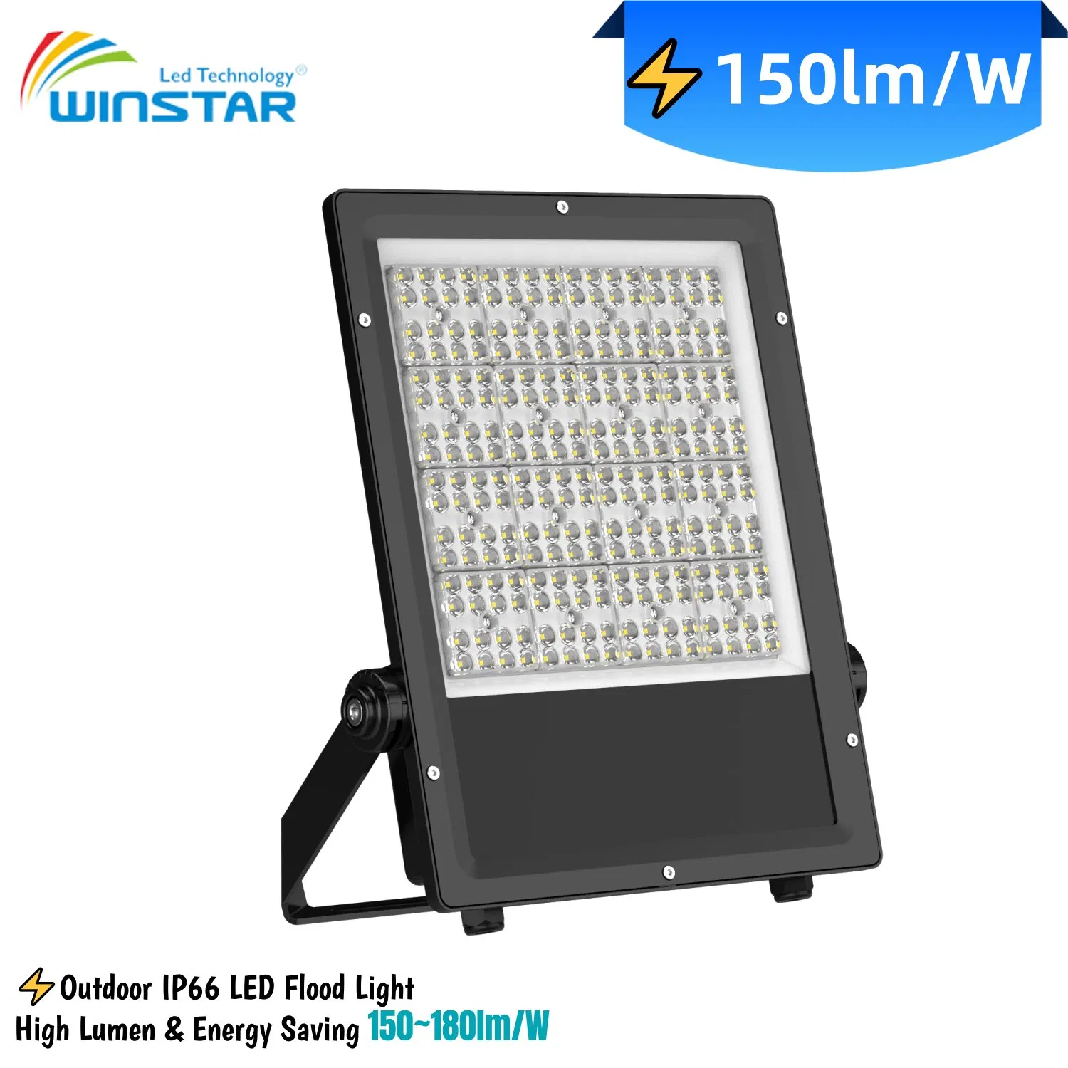 IP66 Projetor LED de Inundação Externo 6kv 5 Anos de Garantia 50W-300W CE RoHS para Área Externa Estádio Fábrica Edifício Fachada Iluminação Industrial Esportiva