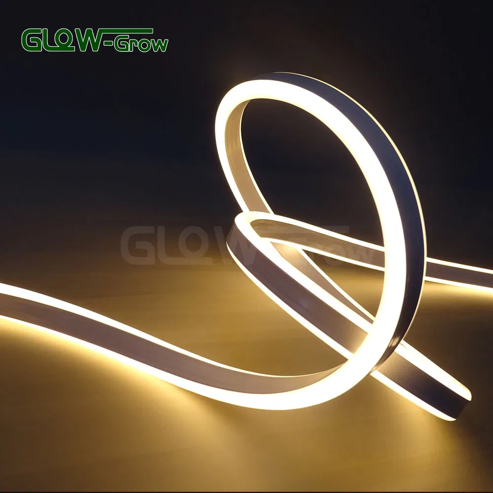 Fábrica UL ETL 8*16mm Iluminação Amarelo LED Neon Flex para Natal Decoração de Jardim e Paisagismo com LED