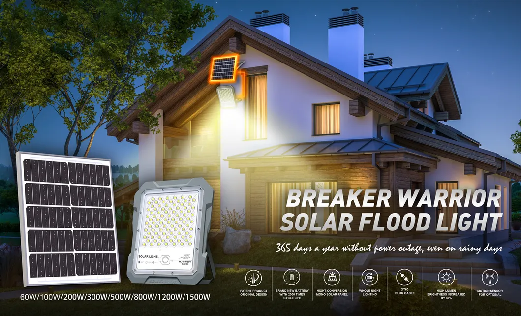 Versão Primária do Guerreiro Breaker Luzes de Inundação LED Solares Montadas na Parede para Estádios Esportivos Mj-Bw100 100W 1500W