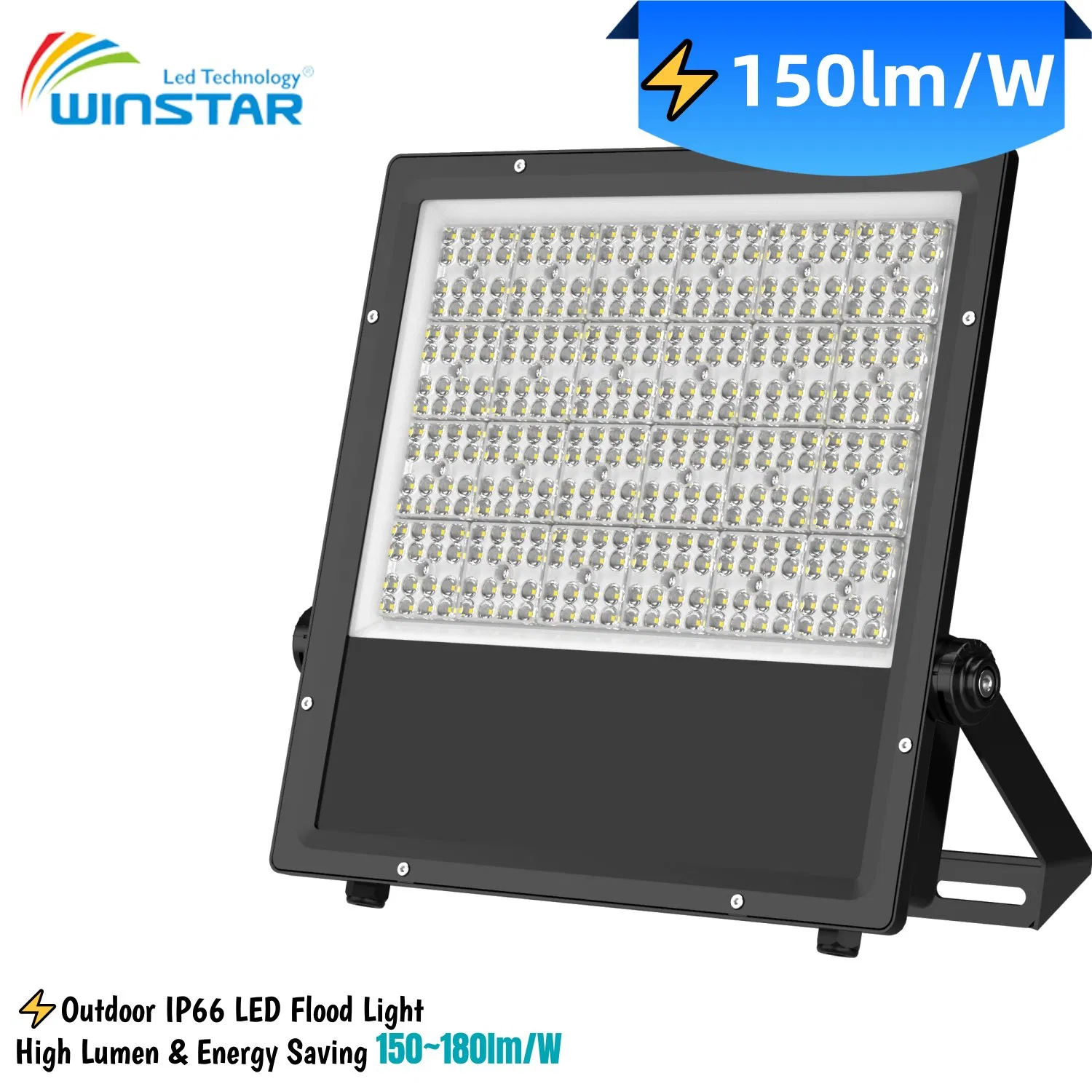 IP66 Projetor LED de Inundação Externo 6kv 5 Anos de Garantia 50W-300W CE RoHS para Área Externa Estádio Fábrica Edifício Fachada Iluminação Industrial Esportiva