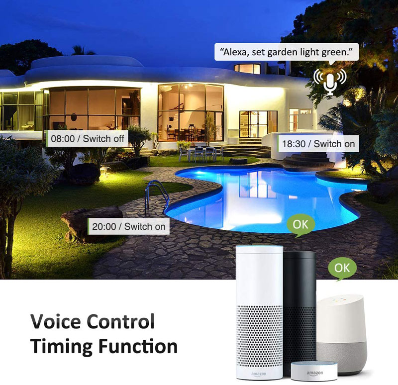 Preço de Fábrica por Atacado Luz de Inundação LED RGB RGBW 40W 60W 100W 150W Luz de Jardim com Controle por APP Decoração de Casa Inteligente