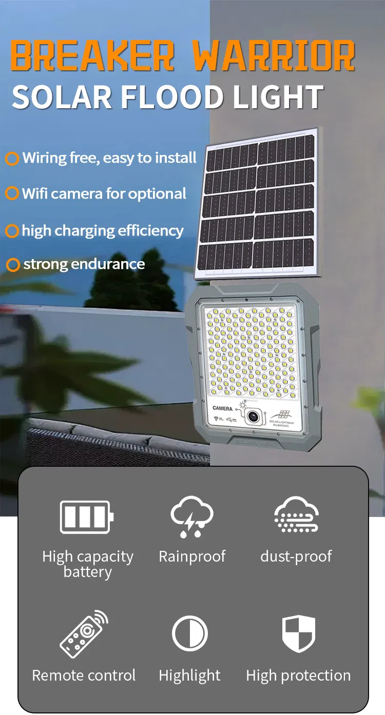 Lanterna de LED Solar com Monitoramento e Câmera HD