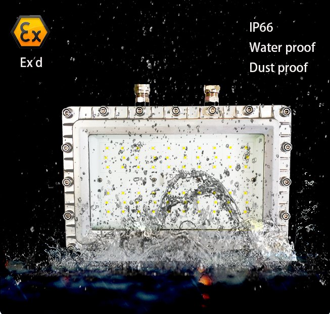 Luzes LED à Prova de Explosão para Inundação 200 Luminárias Fluorescentes para Áreas Perigosas