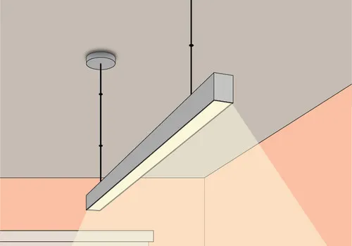 Acabamento em Madeira Arquitetônica Perfil de Alumínio Iluminação Linear LED Branco Ajustável RGBW Dali Casambi