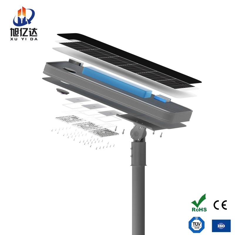 Iluminação de Caminho ao Ar Livre à Prova d'Água SMD Integrada 180W 240W Lâmpada de Rua Solar LED