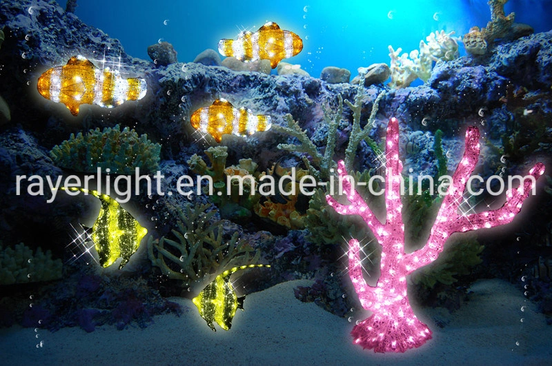 Iluminação de Paisagismo em LED Luz Motivo Coral Rosa LED Decorações do Parque Oceânico
