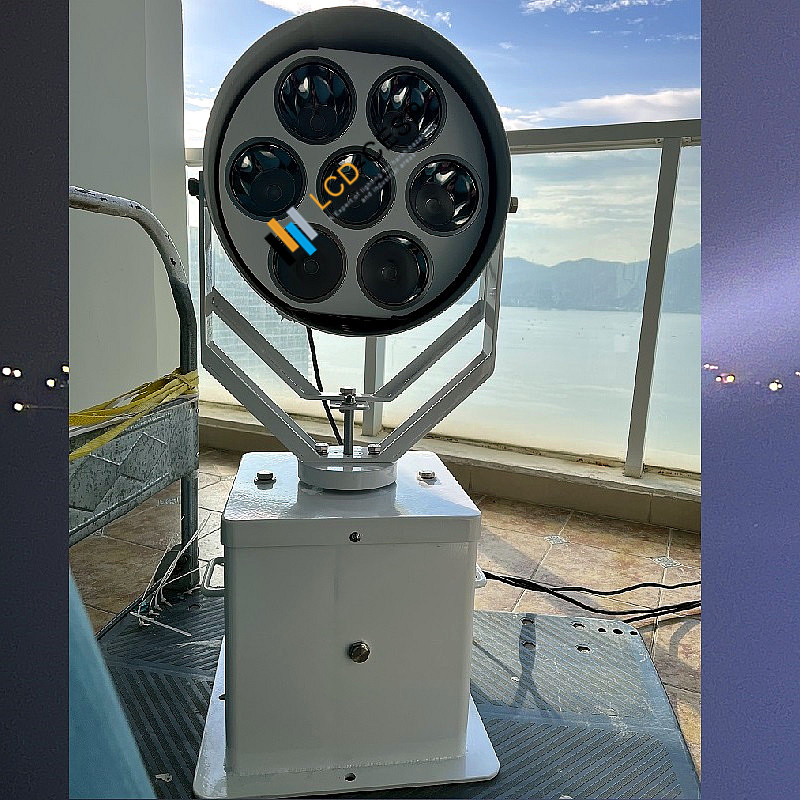 Lanterna de Busca Spotlight Marinha em Aço Inoxidável Anticorrosão Tz1 80W-350W-350W 100-277V, 12-24V 4000K, 2deg, Xenon 2km-6km Iluminação, À Prova D'Água IP67 IP69K