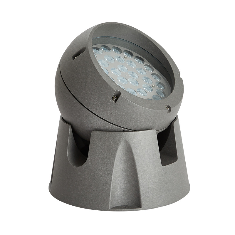 48W Holofote LED RGB Colorido de Alta Potência, Luz de Árvore com Ângulo Ajustável para Exterior, Lâmpada à Prova d'Água para Construção de Parque e Área Cênica IP65