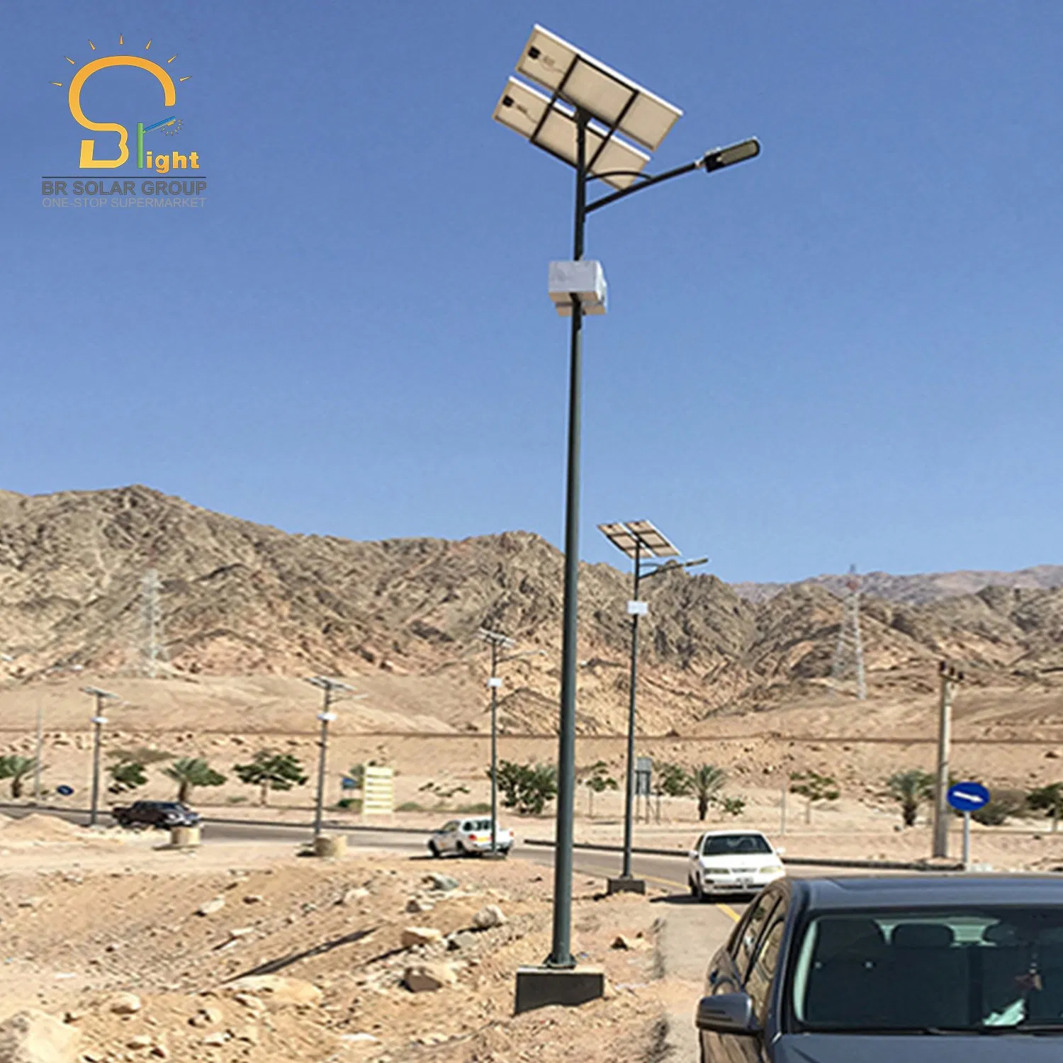 Design ao Ar Livre 10m Altura do Poste 100W Luz de Rua Solar LED