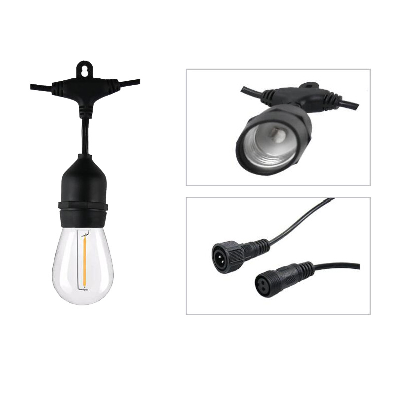 Iluminação LED solar por atacado para exteriores, luzes de corda para festas, decoração de paisagens