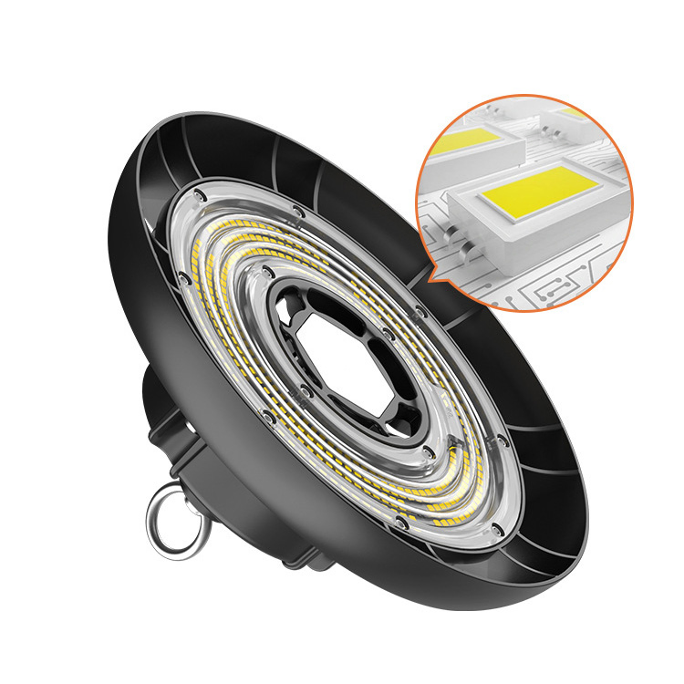 IP65 Luz UFO Clássica Dimmable 150W Iluminação LED de Alta Baía Redonda para Ambientes Internos de Armazém Industrial com Sensor