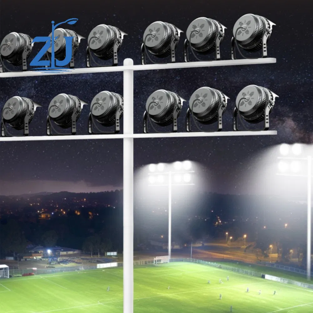 12m 15m 20m 25m 30m Poste de Alta Mast com 500W Iluminação LED Iluminação de Alta Mast Externa com Dispositivo de Elevação e Baixamento
