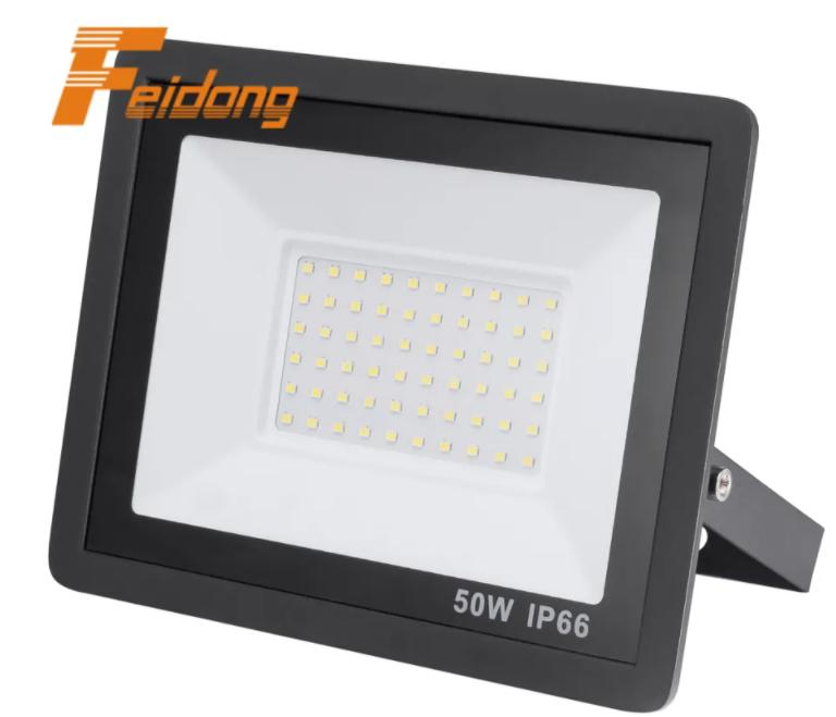 10W-400W Luz de Inundação LED Durável e de Alta Qualidade à Prova d'Água com Controle de Dimerização e Sensor para Exterior