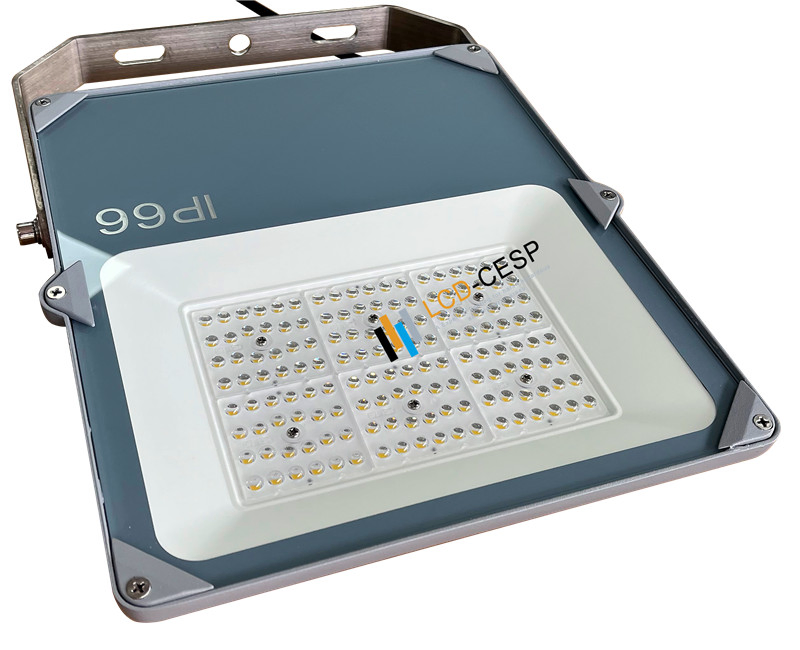 Refletor LED de Alumínio Fundido com Dimmer PLC 150 Watt, 21750lm Refletor LED com PIR, IP65 Poste de Luz de Inundação, Refletor Marinho, Spotlight LED