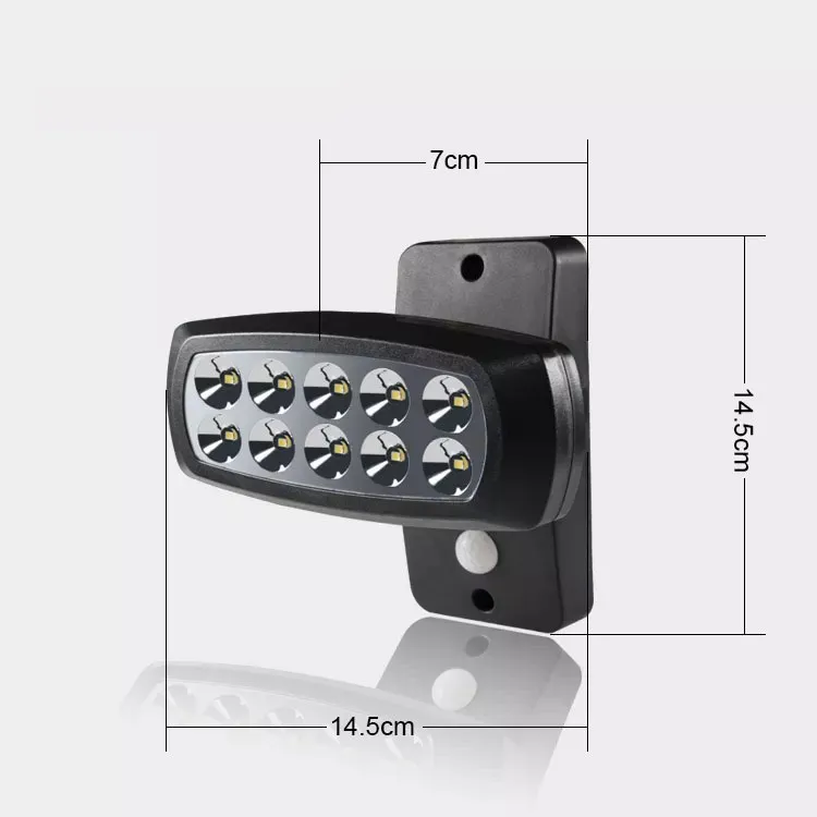 Lâmpada de Jardim à Prova d'Água 10 Luz Solar LED Iluminação Externa Inteligente Luz Solar de Inundação em ABS
