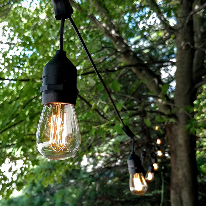 Iluminação LED solar por atacado para exteriores, luzes de corda para festas, decoração de paisagens