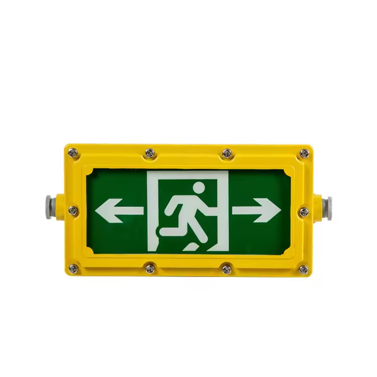 Iluminação LED de Sinalização de Saída de Emergência Personalizada à Prova de Explosão para Ambientes Industriais Externos e Internos ATEX Luz de Escape 3W