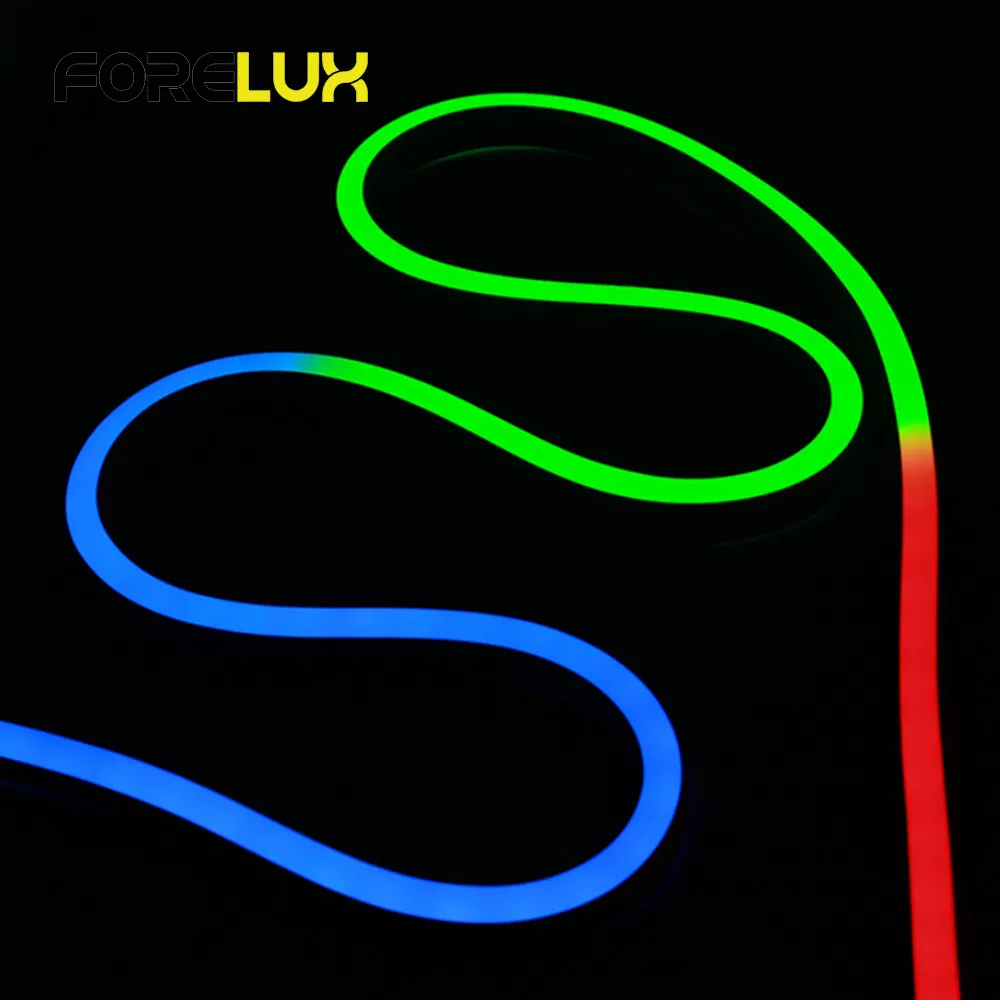 Iluminação LED de Silicone Ecológica 1225 DMX512 Faixa Neon para Iluminação Arquitetônica e de Fachadas