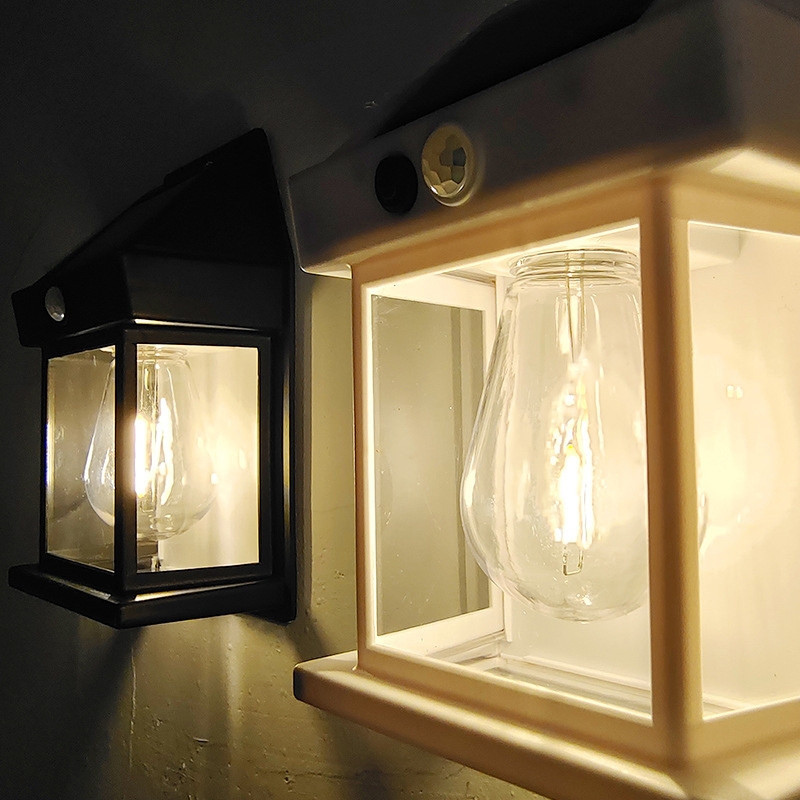 Sensor de movimento candeeiros solares candeeiros de parede iluminação exterior à prova de água para Decoração de jardim LED decoração de iluminação de rua IP65