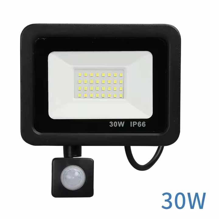 Luz de Parede de Segurança Externa IP66 À Prova d'Água AC 30W 50W 100W 150W 200W 300W Luz de Inundação LED com Sensor de Movimento