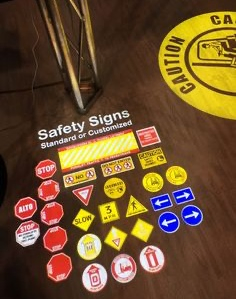 80W Projetor de Logo Personalizado com LED Rotativo Iluminações de Segurança para Empilhadeiras Industriais