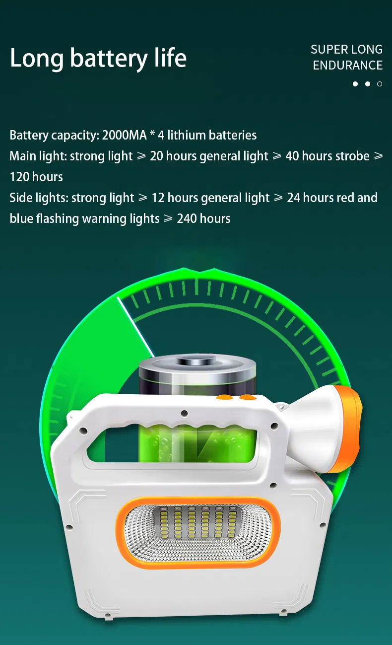 Luz forte solar portátil lâmpada de carregamento LED