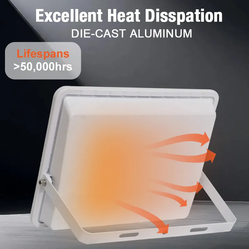 Alumínio 300W IP67 Luminária Solar de Inundação LED de Alto Lúmen para Jardim de Rua ao Ar Livre com Controle Remoto Inteligente